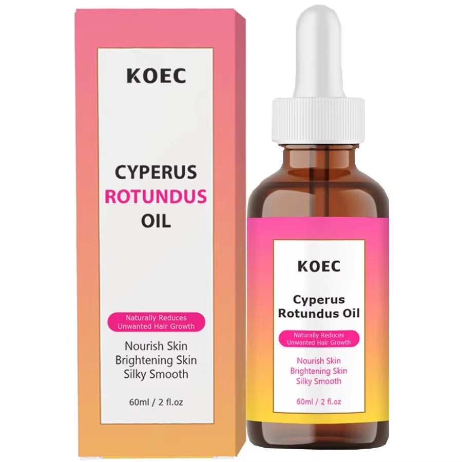 KOEC Cyperus Rotundus Oil for Hair Removal Reducing Armpit Legs Arms Body Hair Inhibitor Smooth Body Skin Hair Removal Oil